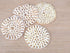 Creamy White Cowrie Shells Round Coaster Placemat - Set of 4
